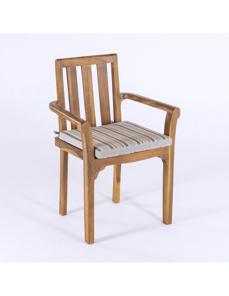 Coussin de jardin lux imprime rayures - lot de 2