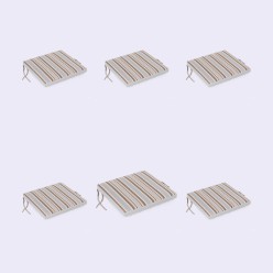 Cojin de jardin lux estampado rayas - Pack 6 unidades 2