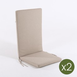 Cojin posiciones de jardin olefin marron tostado - Pack 2 unidades