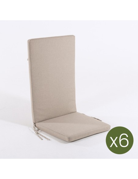 Almofada de jardim olefina torrada marrom - pack de 6 unidades