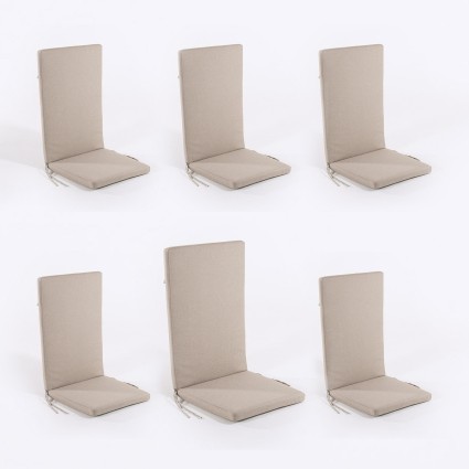 Almofada de jardim olefina torrada marrom - pack de 6 unidades