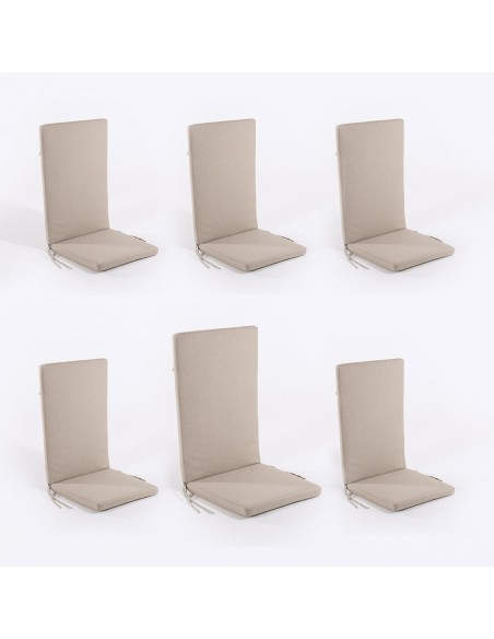 Almofada de jardim olefina torrada marrom - pack de 6 unidades