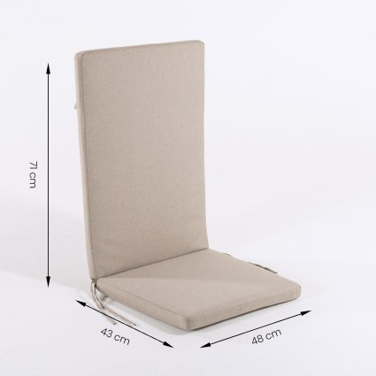 Almofada de jardim olefina torrada marrom - pack de 6 unidades