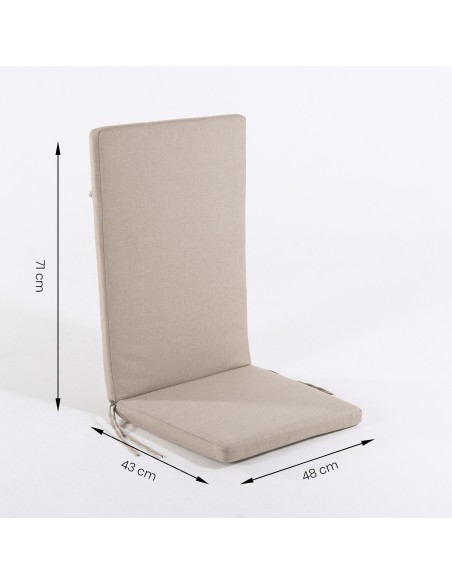 Almofada de jardim olefina torrada marrom - pack de 6 unidades