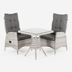 Conjunto de jardim. Tabela 70 cm e 2 Poltronas reclinaveis sao