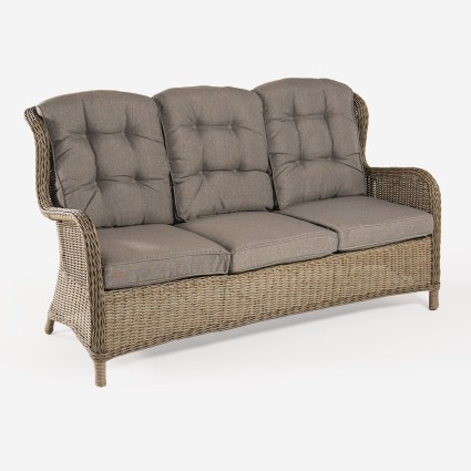 Sofa ao ar livre 3 assentos redondos de fibra Vasteras