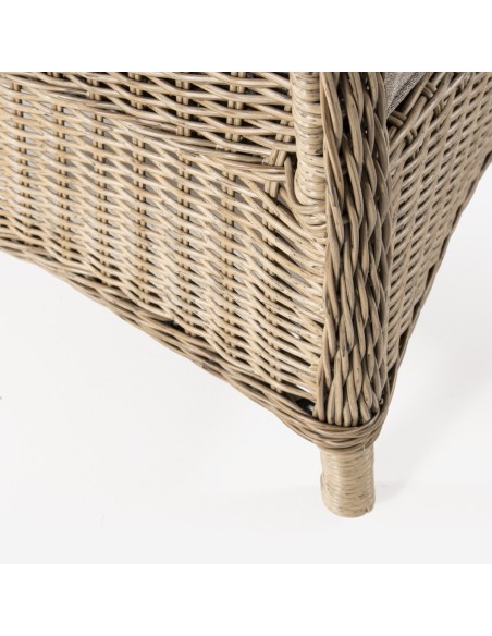 Sofa ao ar livre 3 assentos redondos de fibra Vasteras Sofa ao ar livre 3 assentos redondos de fibra Vasteras