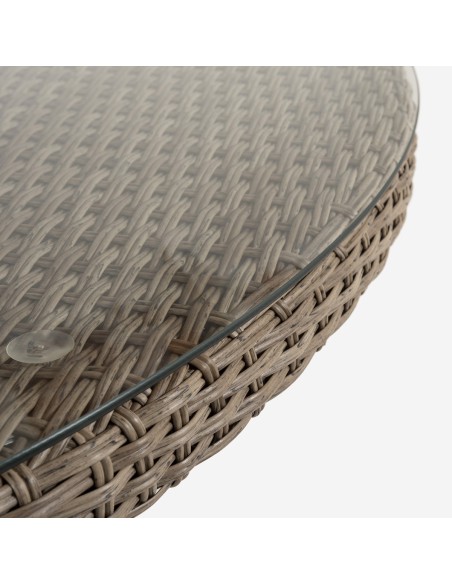 Tabela de jardim redonda 150 cm com bandeja de plataforma giratoria mais vasta