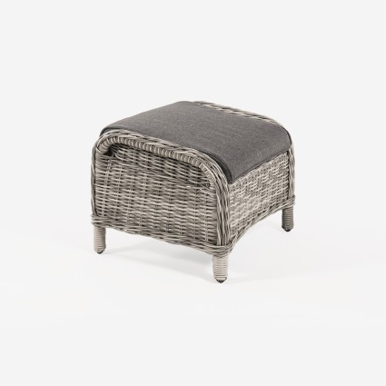 Para estar mas comodo. Reposapies para jardin de aluminio y ratan sintetico color gris. Sin gastos de envio comprando online.