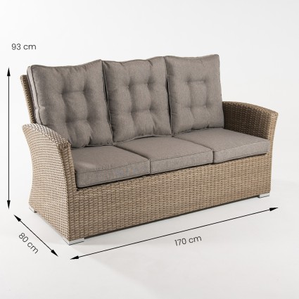 Ensemble canape d'exterieur 5 places Monaco Vasteras