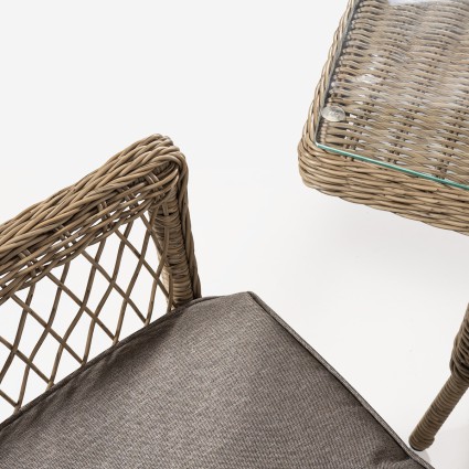 Conjunto de sofas Vasteras fibra redonda abierta con mesita