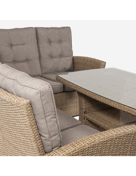 Ensemble d'angle Monaco Vasteras avec petite table