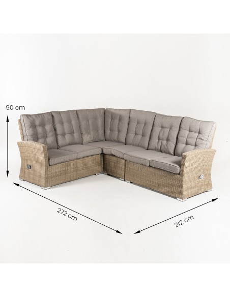 Ensemble d'angle Monaco Vasteras avec petite table