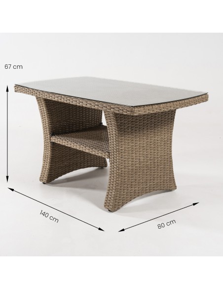Ensemble d'angle Monaco Vasteras avec petite table