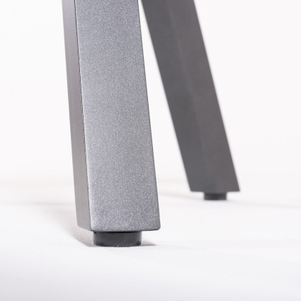 Mesa de jardim redonda de vidro para exterior e 4 poltronas acolchoadas em antracite