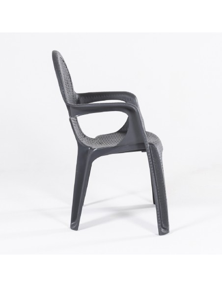 Sillon de resina para jardin en color Antracita Scab