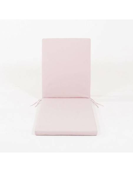 Cojin para tumbona de jardin estandar rosa - Pack 4 unidades