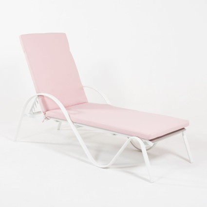 Cojin para tumbona de jardin estandar rosa - Pack 4 unidades