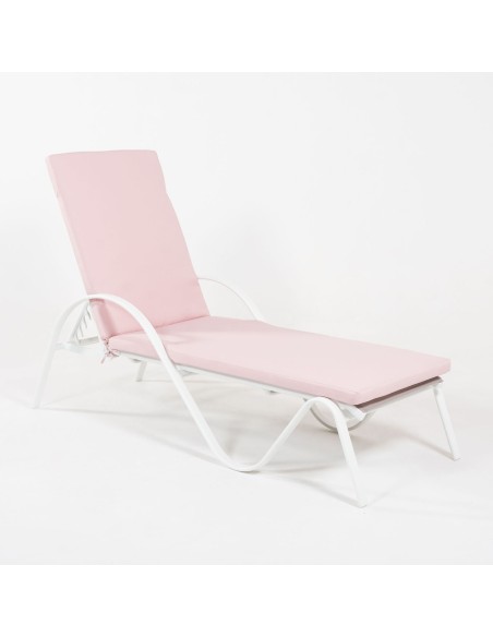 Cojin para tumbona de jardin estandar rosa - Pack 4 unidades