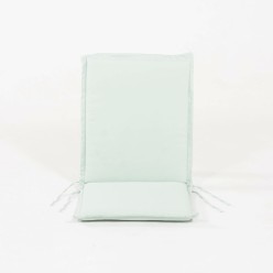 Almofada de posicões de cadeira de jardim de teca padrão verde pastel 2