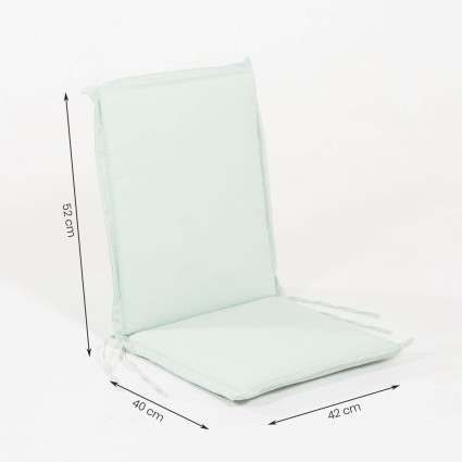 Coussin de position pour chaise de jardin standard en teck vert pastel - Pack 2 unites