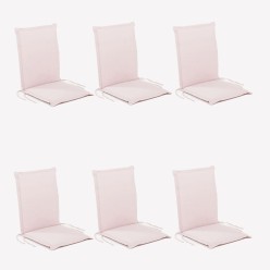 Almofada de posicão de cadeira de jardim de teca padrão rosa - Pack 6 unidades 2