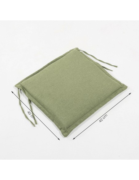 Cojin para silla de teca de jardin olefin verde