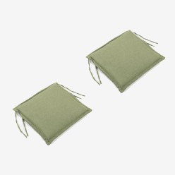 Cojin para silla de teca de jardin olefin verde - Pack 2 unidades 2
