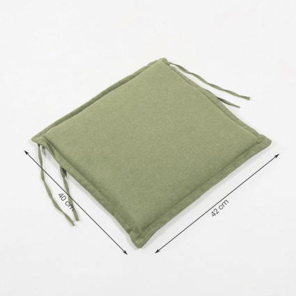 Cojin para silla de teca de jardin olefin verde - Pack 2 unidades