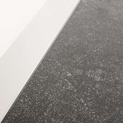 Mesa lateral de jardim tampo em aluminio branco e vidro temperado tipo ceramica