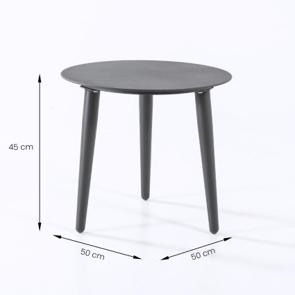 Mesa de jardin irregular Antracita