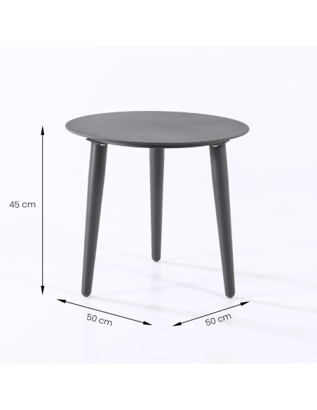 Mesa de jardin irregular Antracita