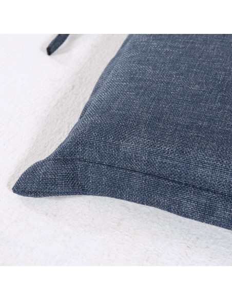 Cojin asiento silla teca para jardin olefin azul