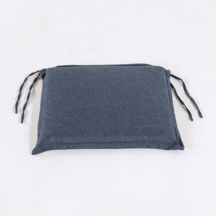 Almofada de assento de cadeira de teca para olefina azul de jardim - pack de 2 unidades