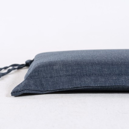 Almofada de assento de cadeira de teca para olefina azul de jardim - pack de 2 unidades