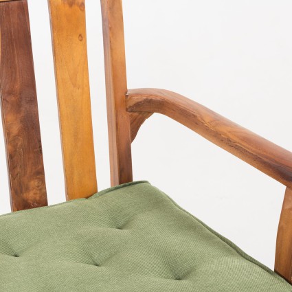 Cojin asiento de exterior 42 cm olefin verde - Pack 6 unidades