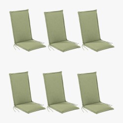 Cojin con respaldo para sillon apilable de jardin olefin verde - Pack 6 unidades 2
