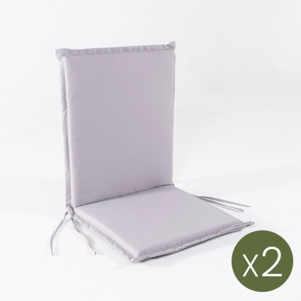Coussin de position de chaise en teck pour jardin standard en pierre - Pack 2 unites