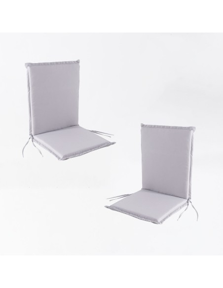 Coussin de position de chaise en teck pour jardin standard en pierre - Pack 2 unites