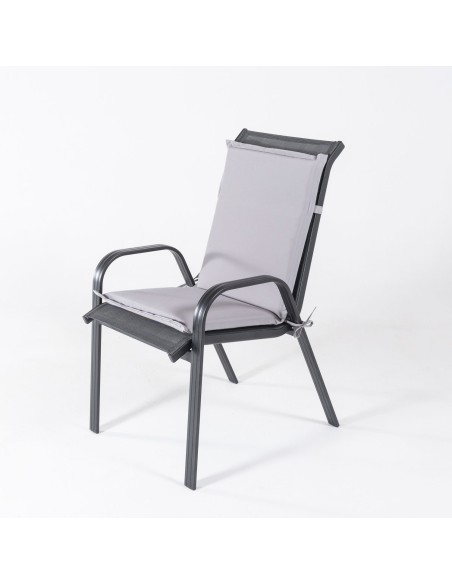 Coussin de position de chaise en teck pour jardin standard en pierre - Pack 2 unites