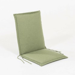 Cojin posiciones silla de teca de jardin olefin verde