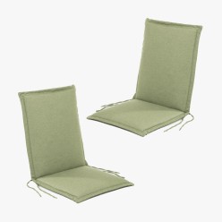 Almofada de posicão de cadeira de jardim de teca verde olefina - Pack 2 unidades 2