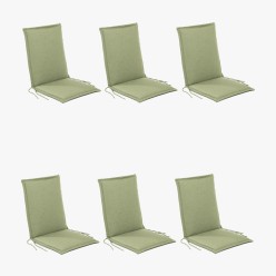 Cojin posiciones silla de teca de jardin olefin verde - Pack 6 unidades 2