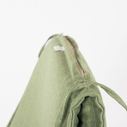 Almofada de posicão de cadeira de jardim de teca verde olefina - Pack 6 unidades