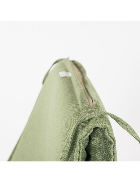 Almofada de posicão de cadeira de jardim de teca verde olefina - Pack 6 unidades
