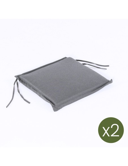 Cojin silla teca para jardin olefin gris - Pack 2 unidades