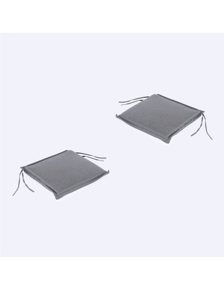 Cojin silla teca para jardin olefin gris - Pack 2 unidades