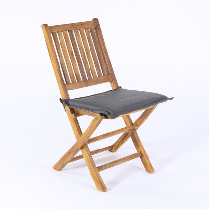 Cojin silla teca para jardin olefin gris - Pack 2 unidades