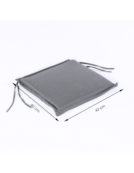 Cojin silla teca para jardin olefin gris - Pack 2 unidades