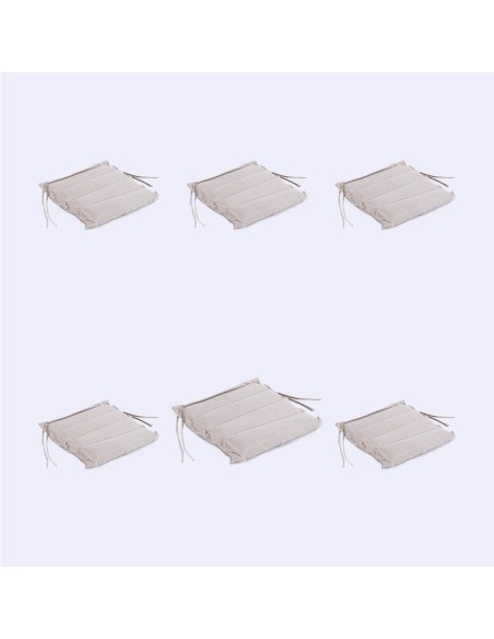 Cojin asiento para jardin Olefin crudo de 37 cm - Pack 6 unidades